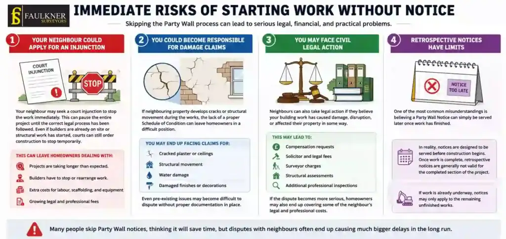 What Happens If You Start Work Without a Party Wall Notice? 1 Immediate Risks of Starting Work Without Party Wall Notice Oxford